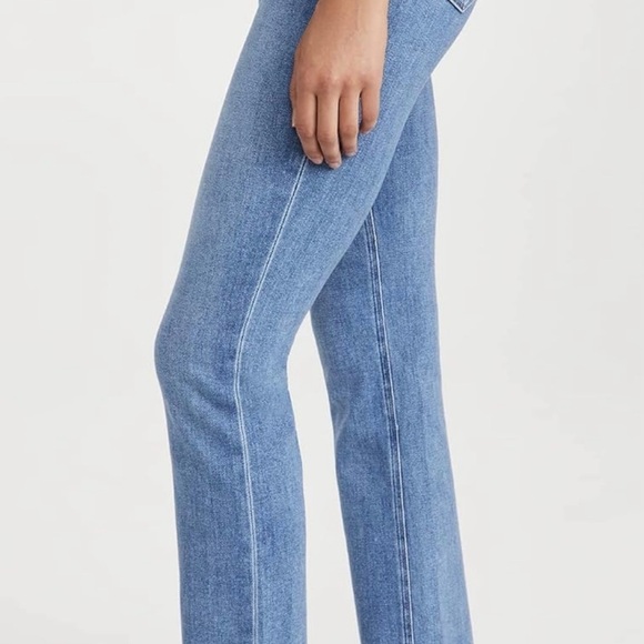 Paige Kylie Straight Leg Crop Jeans Raw Hem Distressed Clare Destructed Sz 26 - Picture 4 of 16